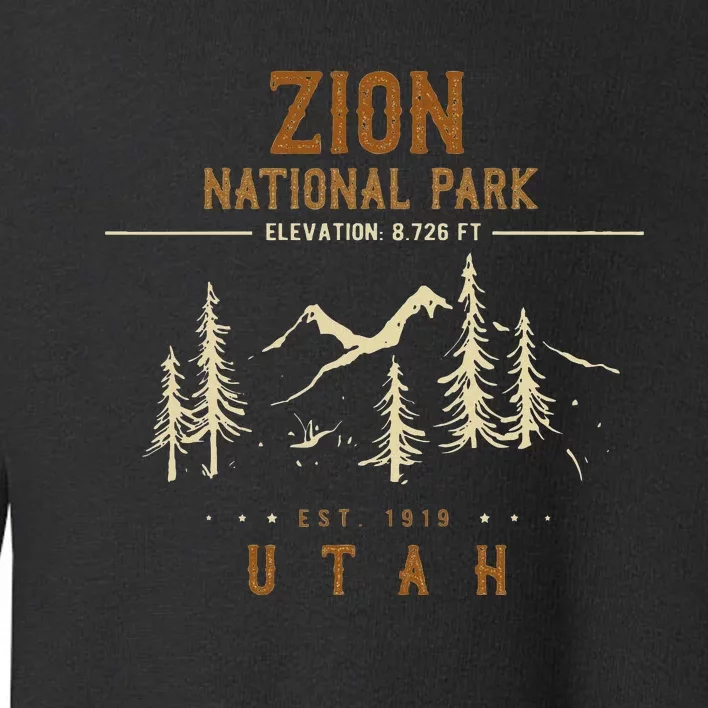 Zion National Park Us Nationalpark In Utah Toddler Sweatshirt