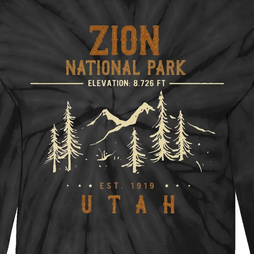 Zion National Park Us Nationalpark In Utah Tie-Dye Long Sleeve Shirt