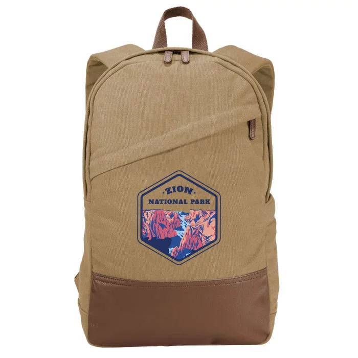 Zion National Park Cotton Canvas Backpack