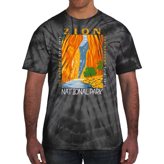 Zion National Park Utah Vintage The Narrows Vintage Tie-Dye T-Shirt