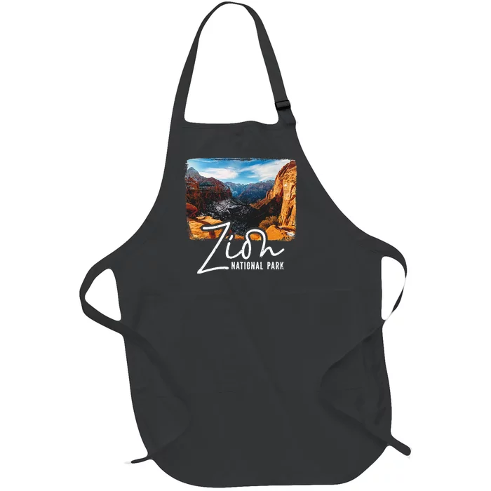 Zion National Park Utah Tourist Zion Park Full-Length Apron With Pocket