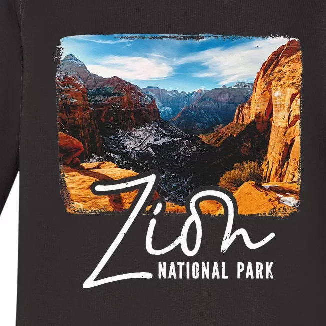 Zion National Park Utah Tourist Zion Park Baby Long Sleeve Bodysuit