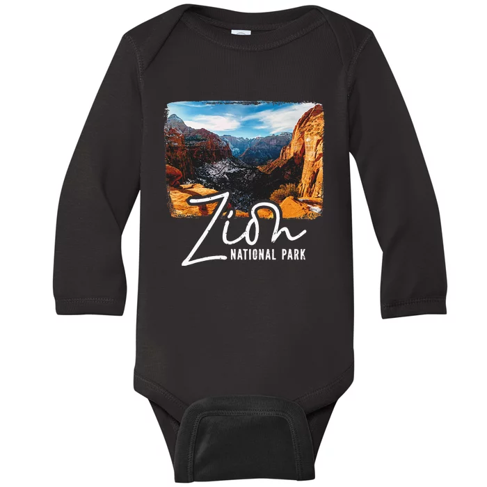 Zion National Park Utah Tourist Zion Park Baby Long Sleeve Bodysuit