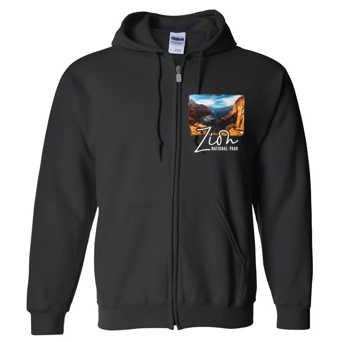 Zion National Park Utah Tourist Zion Park Full Zip Hoodie