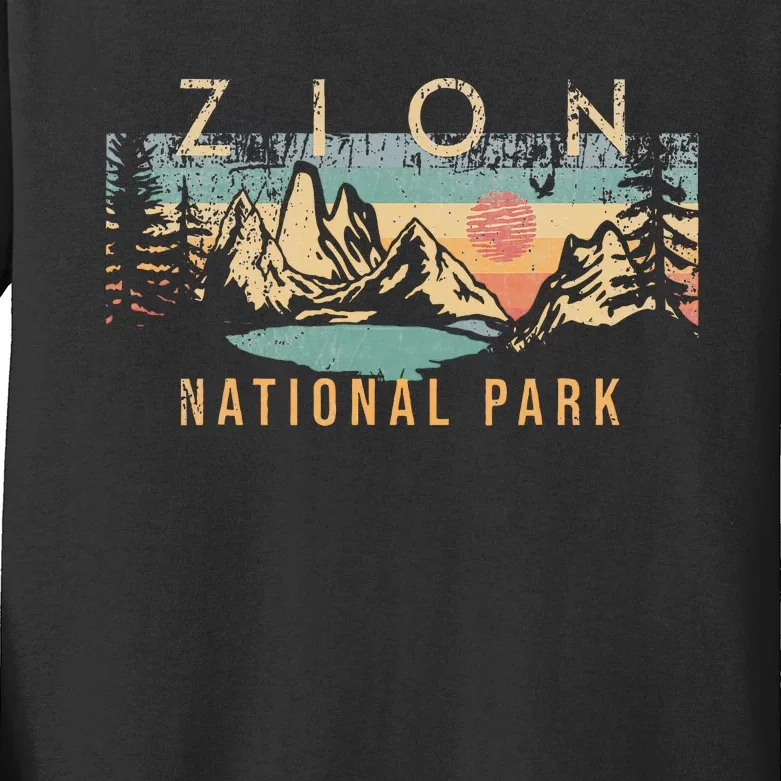 Zion National Park Kids Long Sleeve Shirt