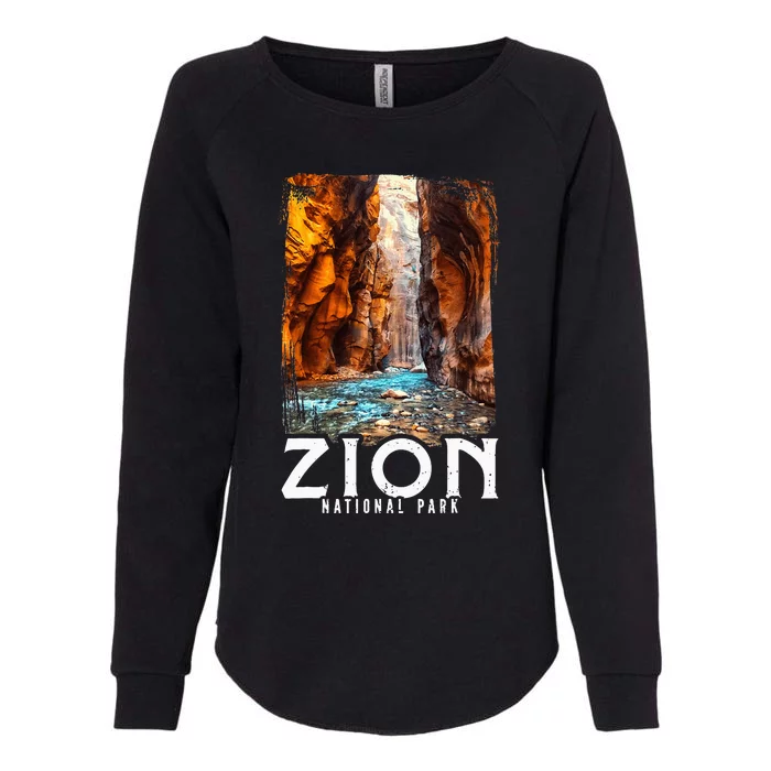 Zion National Park Zion National Park Utah Tourist Womens California Wash Sweatshirt