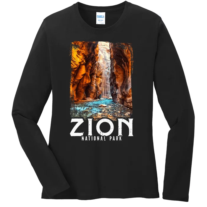 Zion National Park Zion National Park Utah Tourist Ladies Long Sleeve Shirt