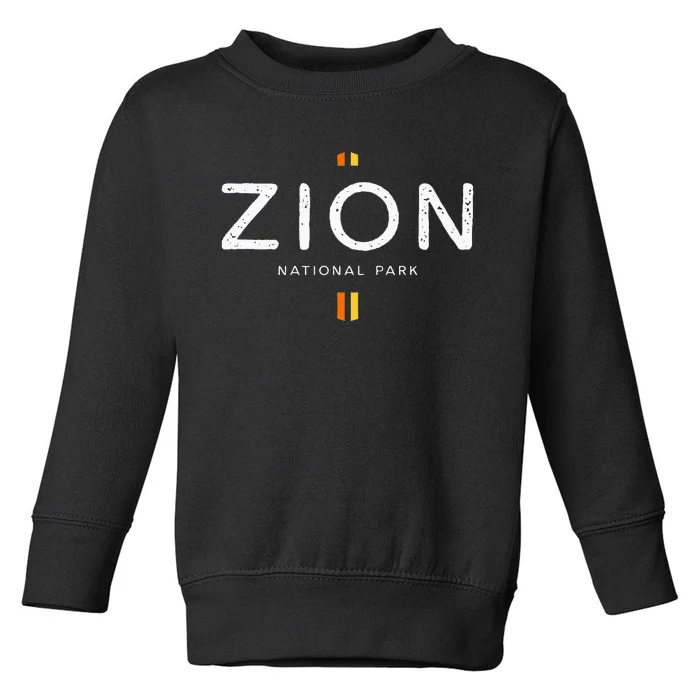 Zion National Park Utah Retro Vintage Toddler Sweatshirt