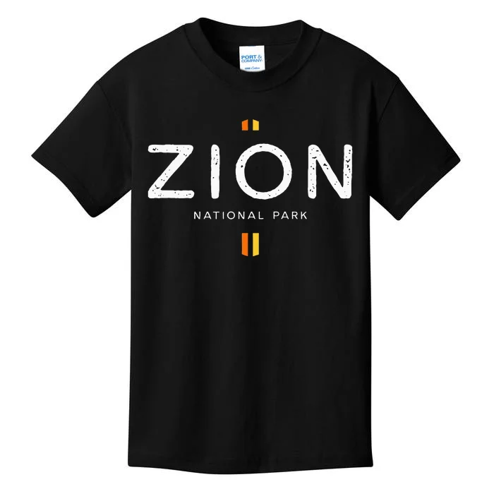 Zion National Park Utah Retro Vintage Kids T-Shirt