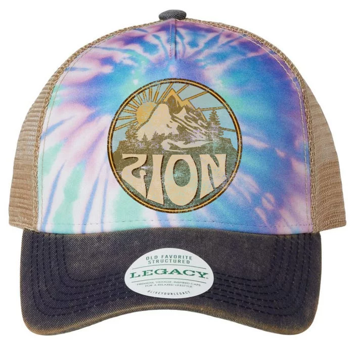 Zion National Park Utah Nature Mountains Hiking Outdoors Legacy Tie Dye Trucker Hat