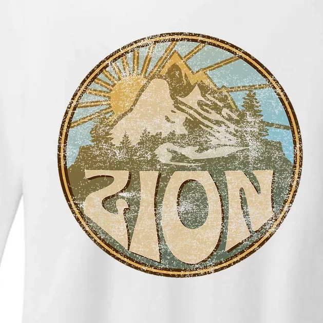 Zion National Park Utah Nature Mountains Hiking Outdoors Womens CVC Long Sleeve Shirt