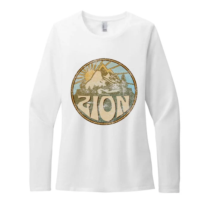 Zion National Park Utah Nature Mountains Hiking Outdoors Womens CVC Long Sleeve Shirt