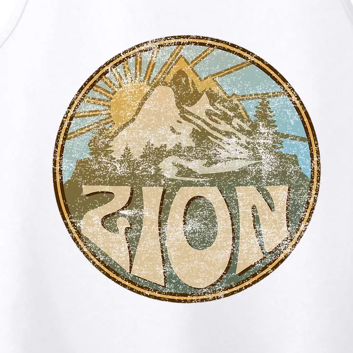 Zion National Park Utah Nature Mountains Hiking Outdoors Performance Tank