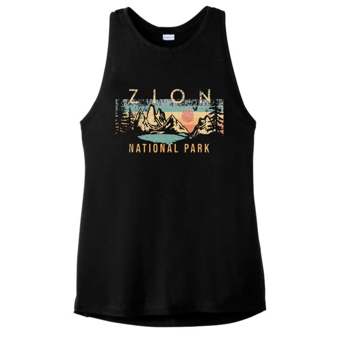 Zion National Park Ladies Tri-Blend Wicking Tank