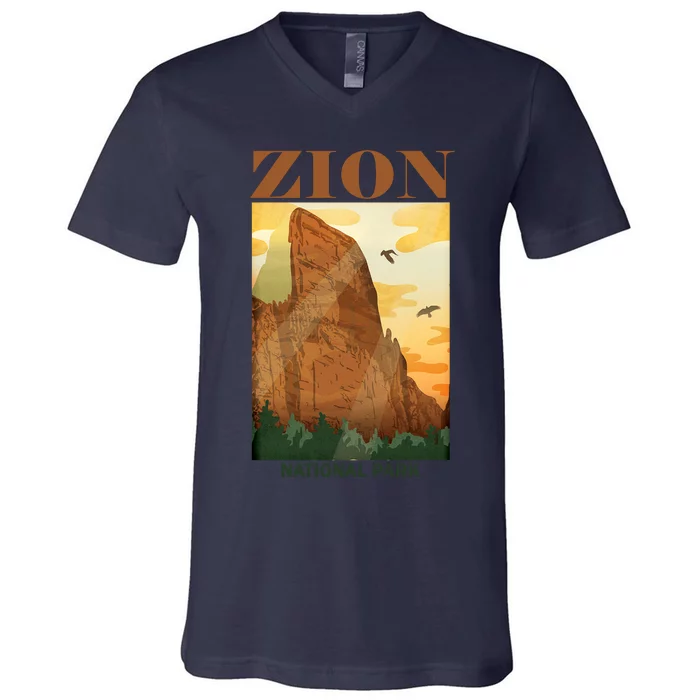 Zion National Park Vintage V-Neck T-Shirt