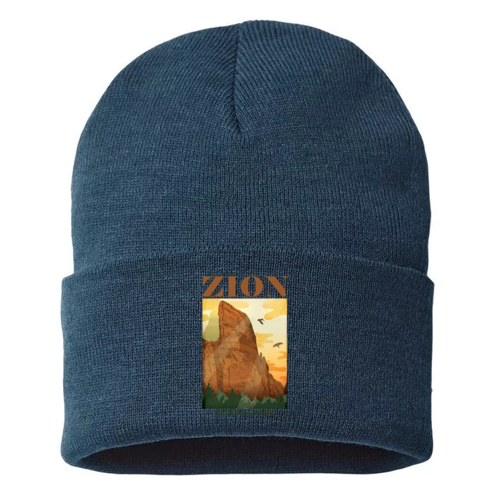 Zion National Park Vintage Sustainable Knit Beanie