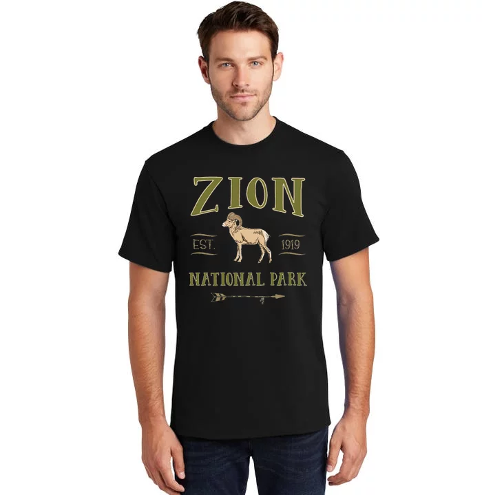 Zion National Park Np Bighorn S.H.E.E.P Souvenir Tall T-Shirt