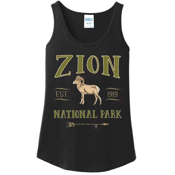 Zion National Park Np Bighorn S.H.E.E.P Souvenir Ladies Essential Tank