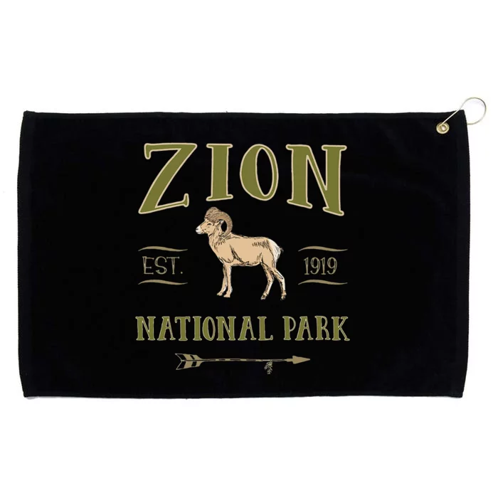 Zion National Park Np Bighorn S.H.E.E.P Souvenir Grommeted Golf Towel