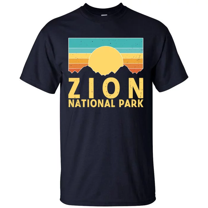 Zion National Park Vintage Nature Retro Sunset Tall T-Shirt