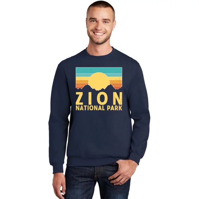 Zion National Park Vintage Nature Retro Sunset Tall Sweatshirt