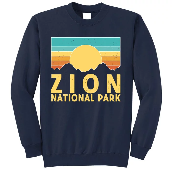 Zion National Park Vintage Nature Retro Sunset Tall Sweatshirt