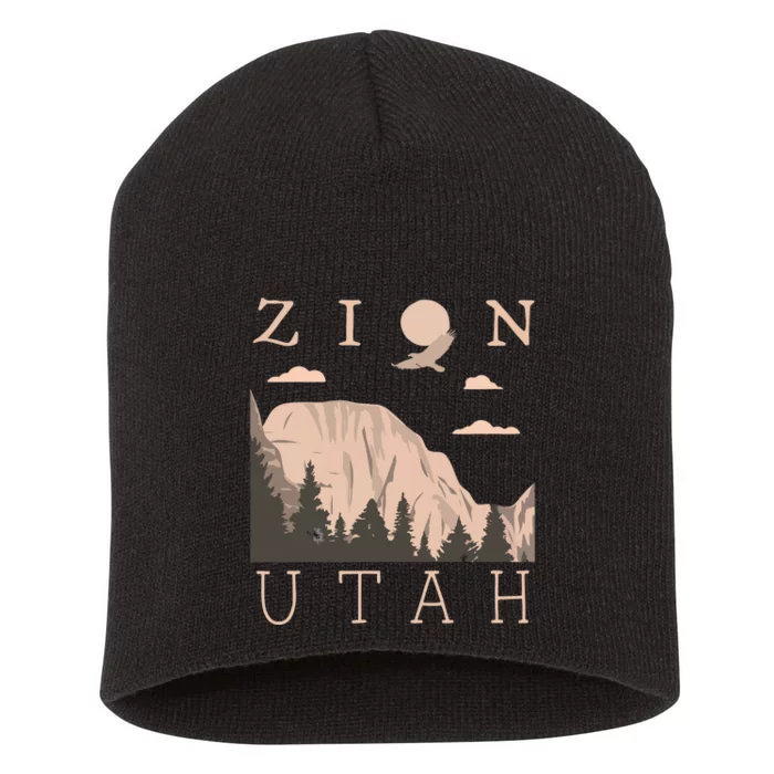 Zion National Park Hiking Adventure Short Acrylic Beanie