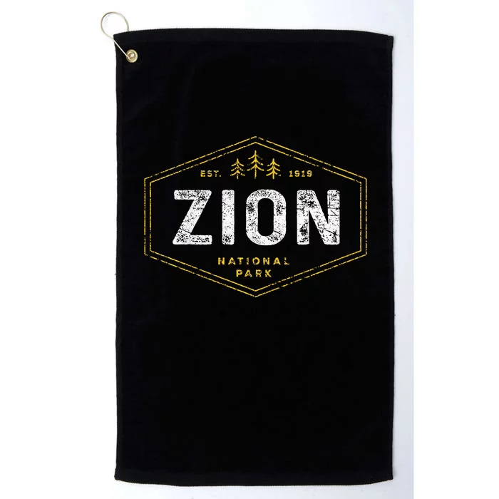 Zion National Park Vintage Utah Platinum Collection Golf Towel