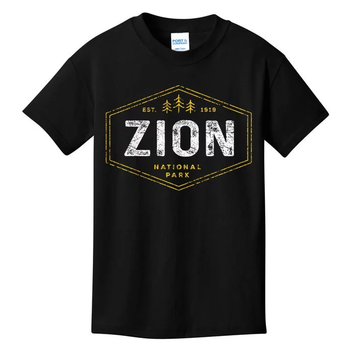 Zion National Park Vintage Utah Kids T-Shirt