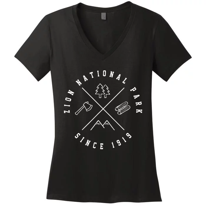 Zion National Park Utah Gifts Souvenir Women's V-Neck T-Shirt