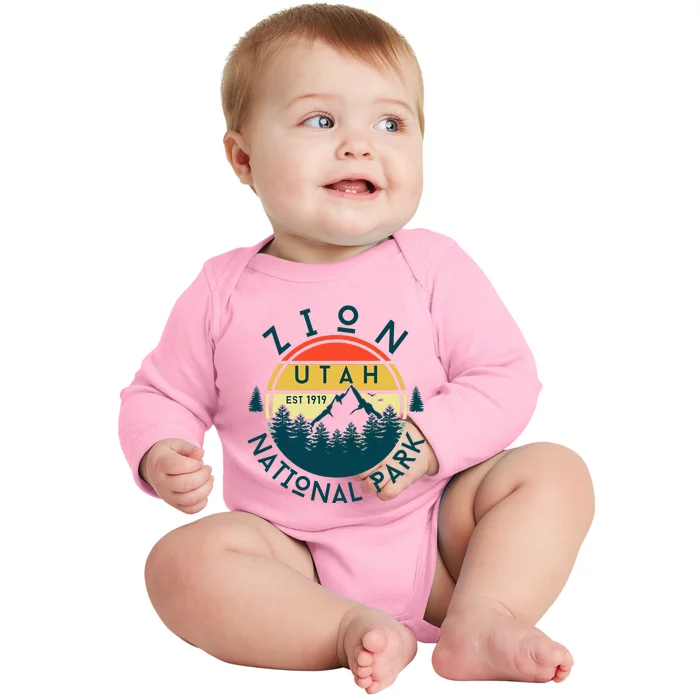 Zion National Park Utah Nature Hiking Outdoors Baby Long Sleeve Bodysuit