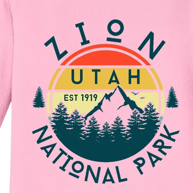 Zion National Park Utah Nature Hiking Outdoors Baby Long Sleeve Bodysuit