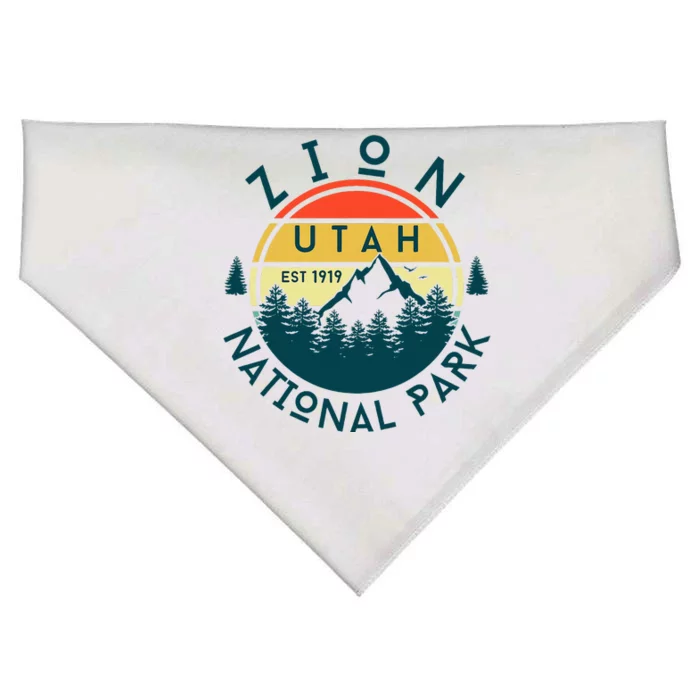 Zion National Park Utah Nature Hiking Outdoors USA-Made Doggie Bandana