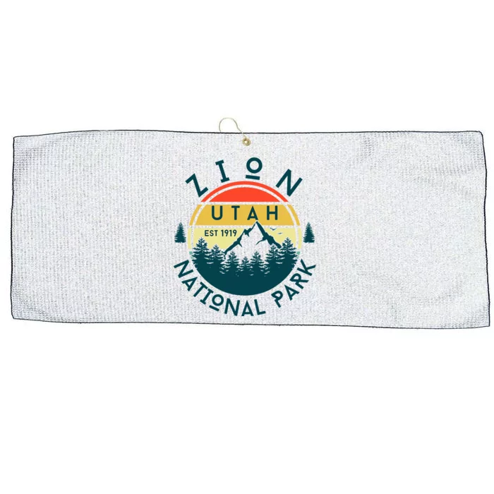 Zion National Park Utah Nature Hiking Outdoors Large Microfiber Waffle Golf Towel