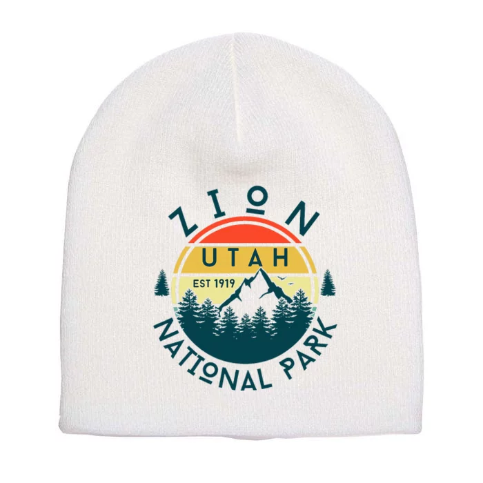 Zion National Park Utah Nature Hiking Outdoors Short Acrylic Beanie