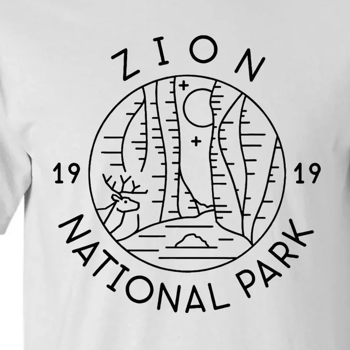 Zion National Park 1919 Utah Tall T-Shirt