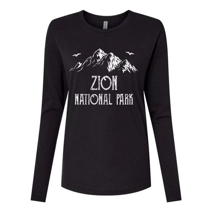 Zion National Park Vintage Utah National Park Womens Cotton Relaxed Long Sleeve T-Shirt