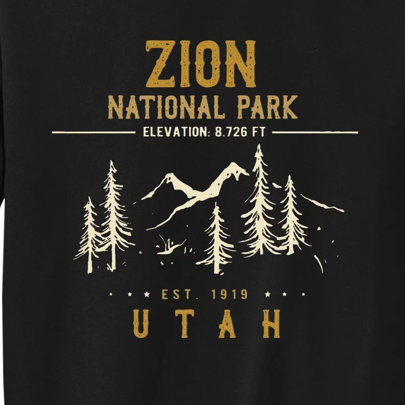 Zion National Park  Us Nationalpark In Utah Tall Sweatshirt