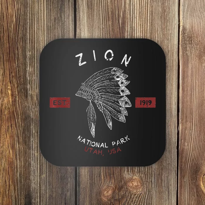 Zion National Park Vintage Utah Coaster