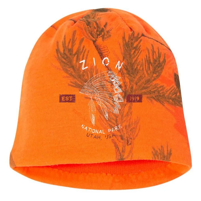 Zion National Park Vintage Utah Kati - Camo Knit Beanie