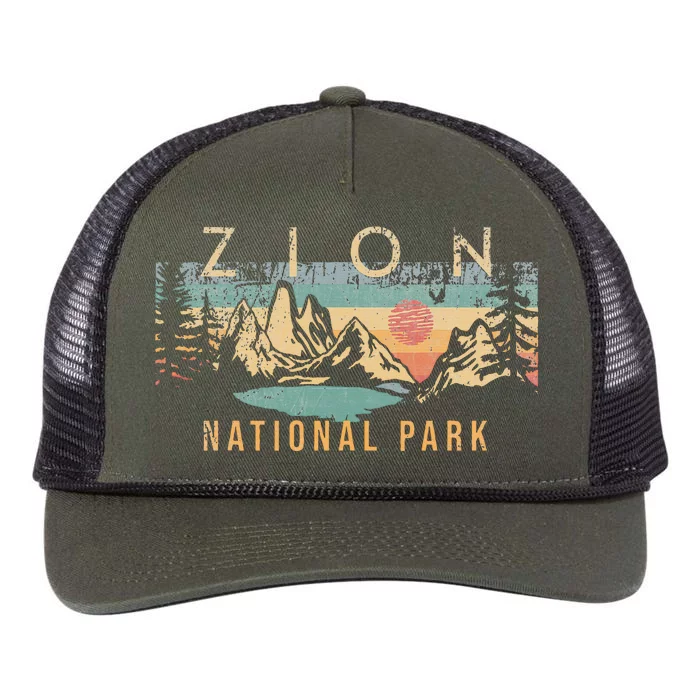 Zion National Park Retro Rope Trucker Hat Cap