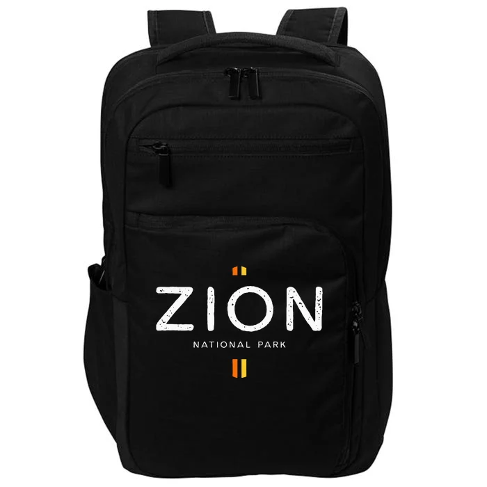 Zion National Park Utah Retro Vintage Impact Tech Backpack