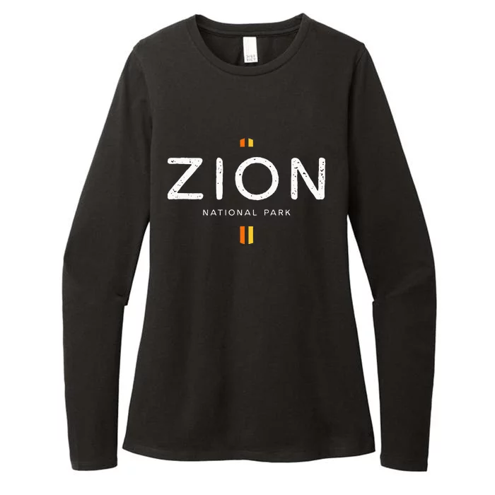 Zion National Park Utah Retro Vintage Womens CVC Long Sleeve Shirt