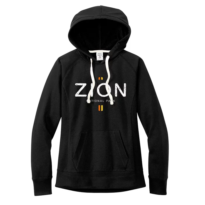 Zion National Park Utah Retro Vintage Women's Fleece Hoodie