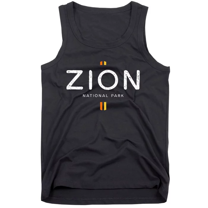 Zion National Park Utah Retro Vintage Tank Top