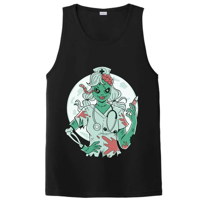 Zombie Nurse Spooky Halloween Performance Tank