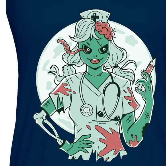 Zombie Nurse Spooky Halloween Ladies Essential Flowy Tank