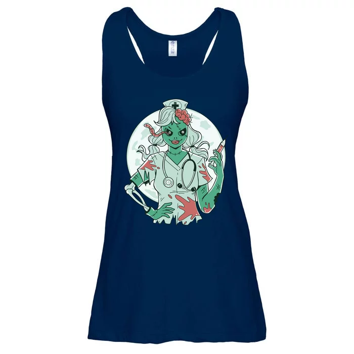 Zombie Nurse Spooky Halloween Ladies Essential Flowy Tank