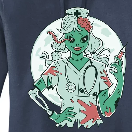 Zombie Nurse Spooky Halloween Women's Pullover Hoodie