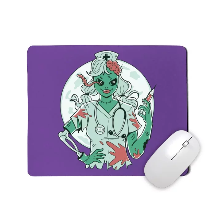 Zombie Nurse Spooky Halloween Mousepad